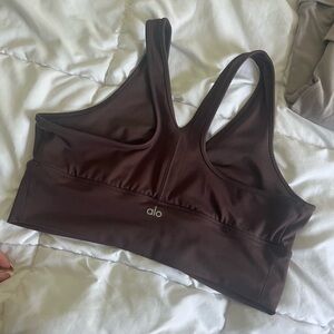 ALO Yoga Brown Sports Bra with Medium Support